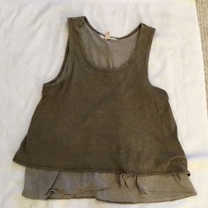 Sun & Shadow green gray tank top